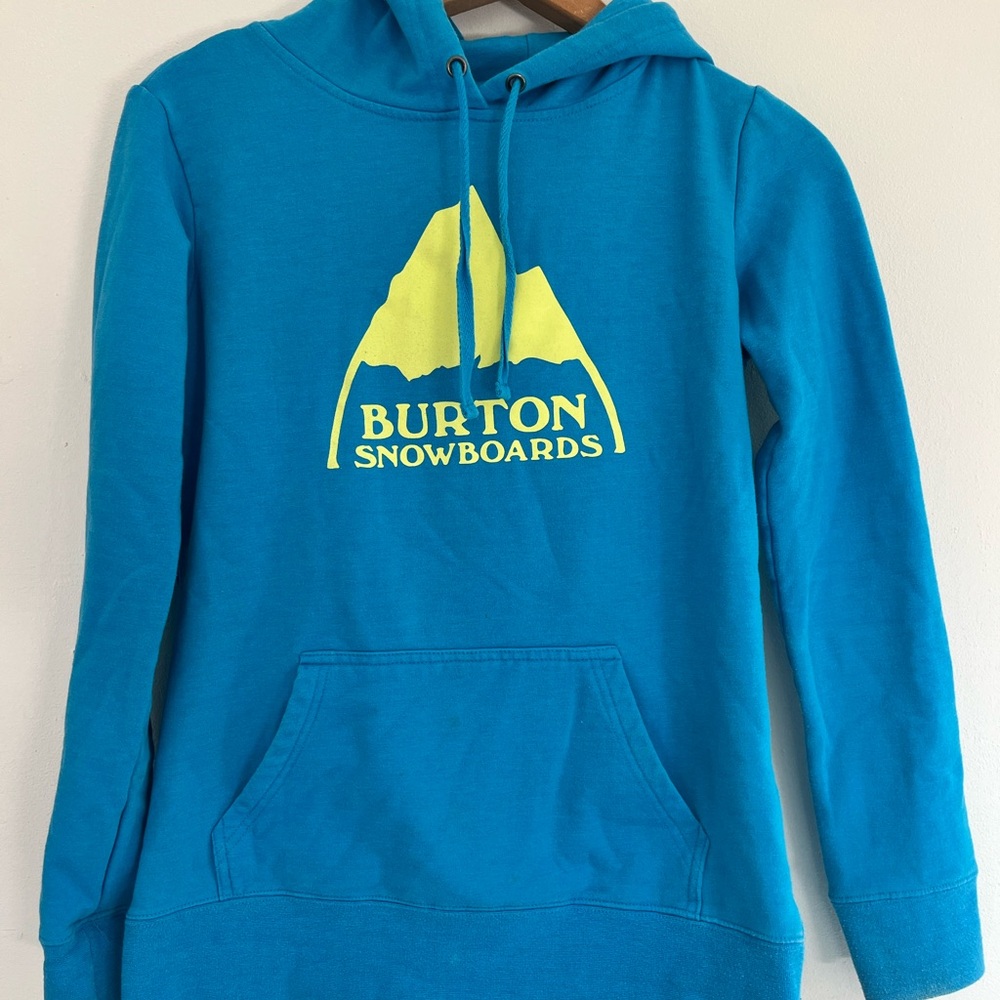 Burton Teal Hoodie with Lime Logo